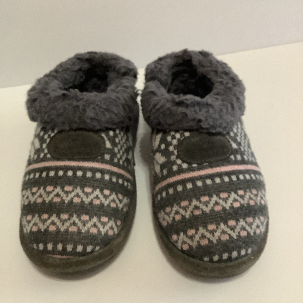 Bearpaw Sweater Slippers Slip On Girls Sz 13 -c-
